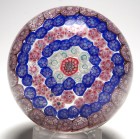 Antique New England Glass Company (NEGC) Five Ring Concentric Millefiori Paperweight