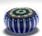 Drew Ebelhare Miniature Five Row Close Concentric Millefiori Paperweight with Stave Basket