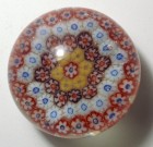 Chinese Concentric Millefiori Paperweight