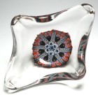 Rare Large Strathearn Paneled Millefiori Paperweight Dish