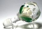 Large White Crimp Rose Faceted Paperweight Stopper - Unknown American Maker