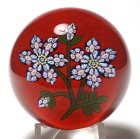 Peter McDougall (PMcD) Karen Maxwell Special 2010 Midyear Collection Lampwork Flowers with Buds Paperweight