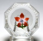 Perthshire Annual Collection 1973E Limited Edition Miniature Amber Flower Paperweight with certificate