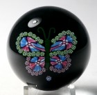 John Deacons J Glass Millefiori Butterfly Paperweight