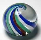 Early Kenyon Brown 1990 Multi-Color Swirl Paperweight