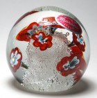 Murano Trumpet Flower Paperweight with Label