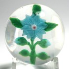 Antique Baccarat Miniature Double Clematis with Two Buds Paperweight