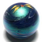 Rare Early Lundberg Studios Starry Night with Bat Paperweight