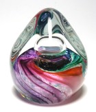 Marilyn Kimble Holt Brilliantly Colored 1996 Art Glass Swirl Paperweight