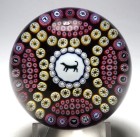 Baccarat 1978 Gridel Series Dog Patterned Millefiori Limited Edition Paperweight