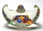 Miniature 1930s Chinese Millefiori Brushholder Paperweight - Aladdin's Lamp Shape