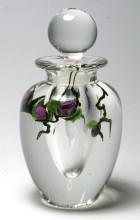 Daniel Salazar Lundberg Studios 1992 Rose Vine Paperweight Perfume Bottle