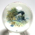 Magnum Tom Mosser Train Scene with Trees Paperweight