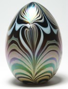 Magnum Vandermark-Merritt 1976 Pulled Feather Tiffany Style Art Nouveau Hollow Paperweight