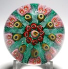 Large Colorful Strathearn Paneled Millefiori Paperweight