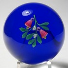 Francis Whittemore Limited Edition Mistletoe and White Berries with Two Bells Paperweight