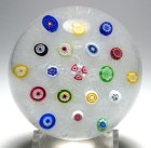 Large Baccarat 1977 Spaced Millefiori on Lace Paperweight