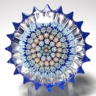 Perthshire PP53 Medium Concentric Millefiori Paperweight with Fluted Edges