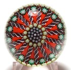 Large Perthshire  PP62  Tomato Red Patterned Millefiori Paperweight