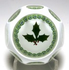 Perthshire 1978 Limited Edition Christmas Holly Overlay Paperweight