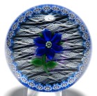 Perthshire Annual Collection 1981D Limited Edition Blue Gentian Paperweight with Stave Basket
