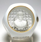 St. Louis 1981 Pope John Paul II Overlay Sulphide Limited Edition Paperweight