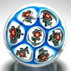 Large Colorful Murano Millefiori Paperweight with Seven Large Flower Canes - Probably Seguso