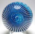 Magnum Caithness Colin Terris Polka - Silver Twist Paperweight