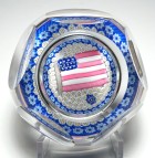 Rare Whitefriars 1976 Bicentennial Millefiori Flag Limited Edition Paperweight - damaged