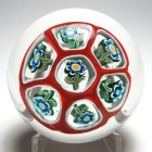 Large Colorful Murano Millefiori Paperweight with Seven Large Flower Canes - Probably Seguso
