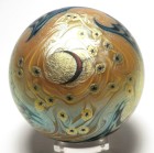 Rare Lundberg Studios Tempest Moon Magnum Paperweight with Certificate