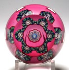 Perthshire PP32 Q Limited Edition Faceted Concentric Paperweight with Complex Canes