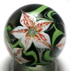 Large Early 1979 Orient & Flume Flowers with Complex Millefiori Centers Paperweight