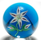 Rare 1971 Baccarat Yellow Flower with Two Buds Paperweight