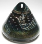 Henry Summa Iridescent Cone Paperweight Sculpture